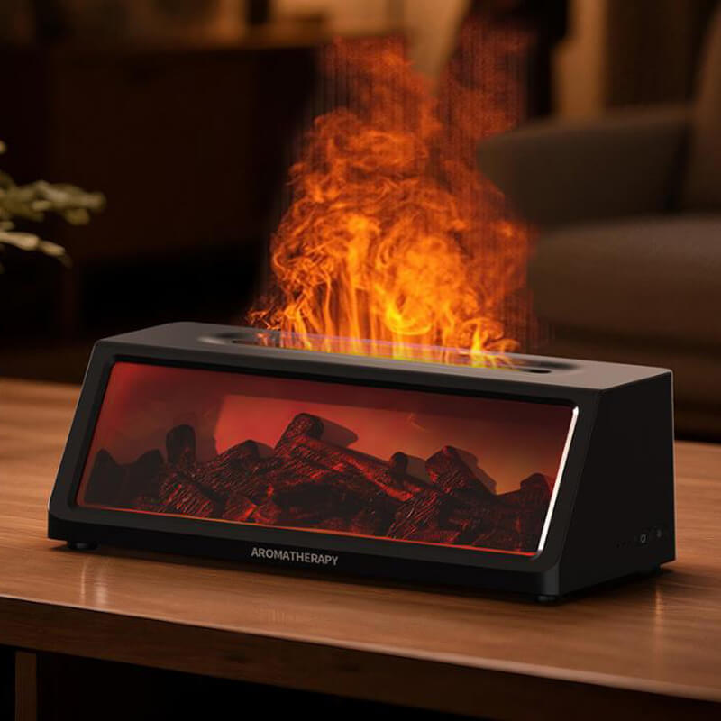 Large-Capacity Simulated Log Fireplace Humidifier - LIORQUE