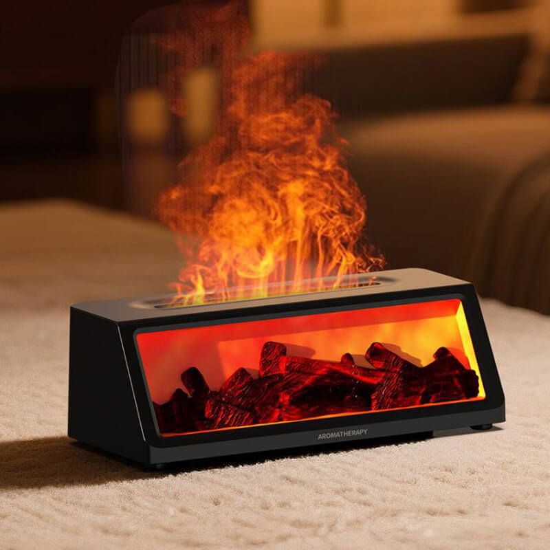 Large-Capacity Simulated Log Fireplace Humidifier - LIORQUE
