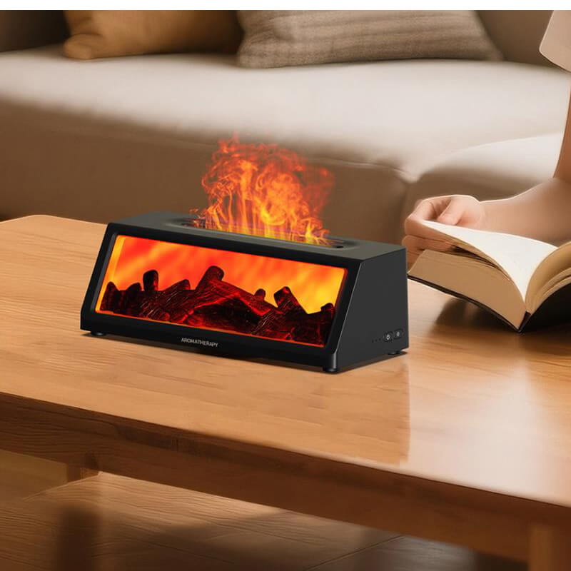 Large-Capacity Simulated Log Fireplace Humidifier - LIORQUE