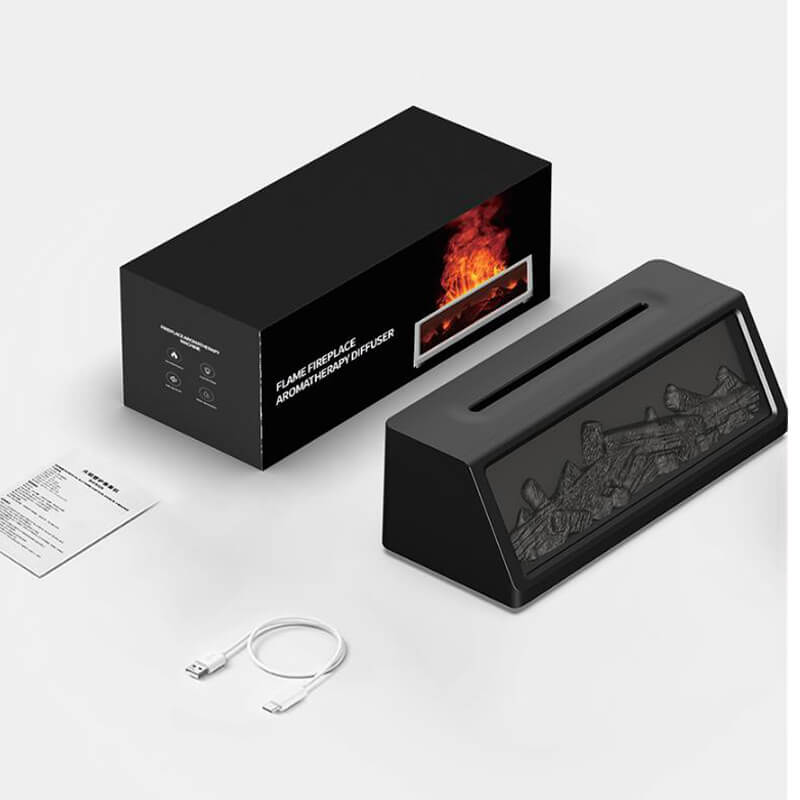 Large-Capacity Simulated Log Fireplace Humidifier - LIORQUE