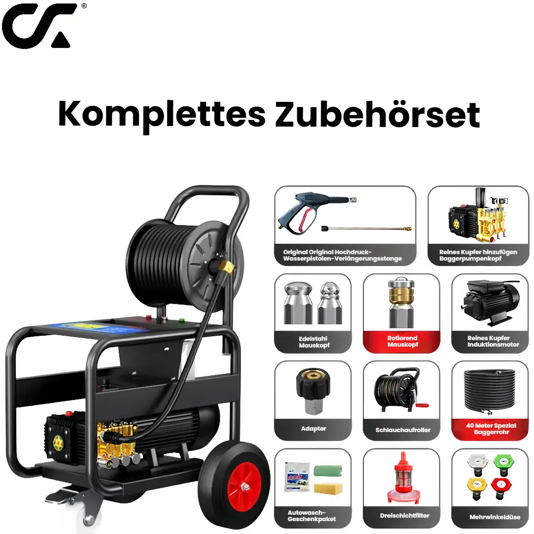 Technische Daten des CXGY-3500 mit 200 bar Maximaldruck und Funktion der automatischen Start-Stopp-Pistole