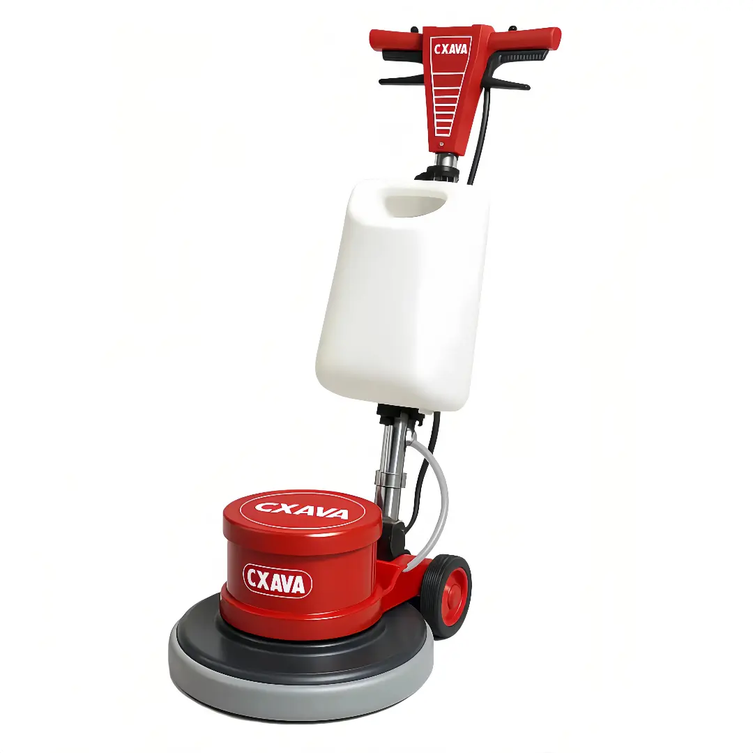 Professionelle Einscheiben-Bodenmaschine CXXD-1100 in Rot zur Bodenreinigung und zum Polieren.
