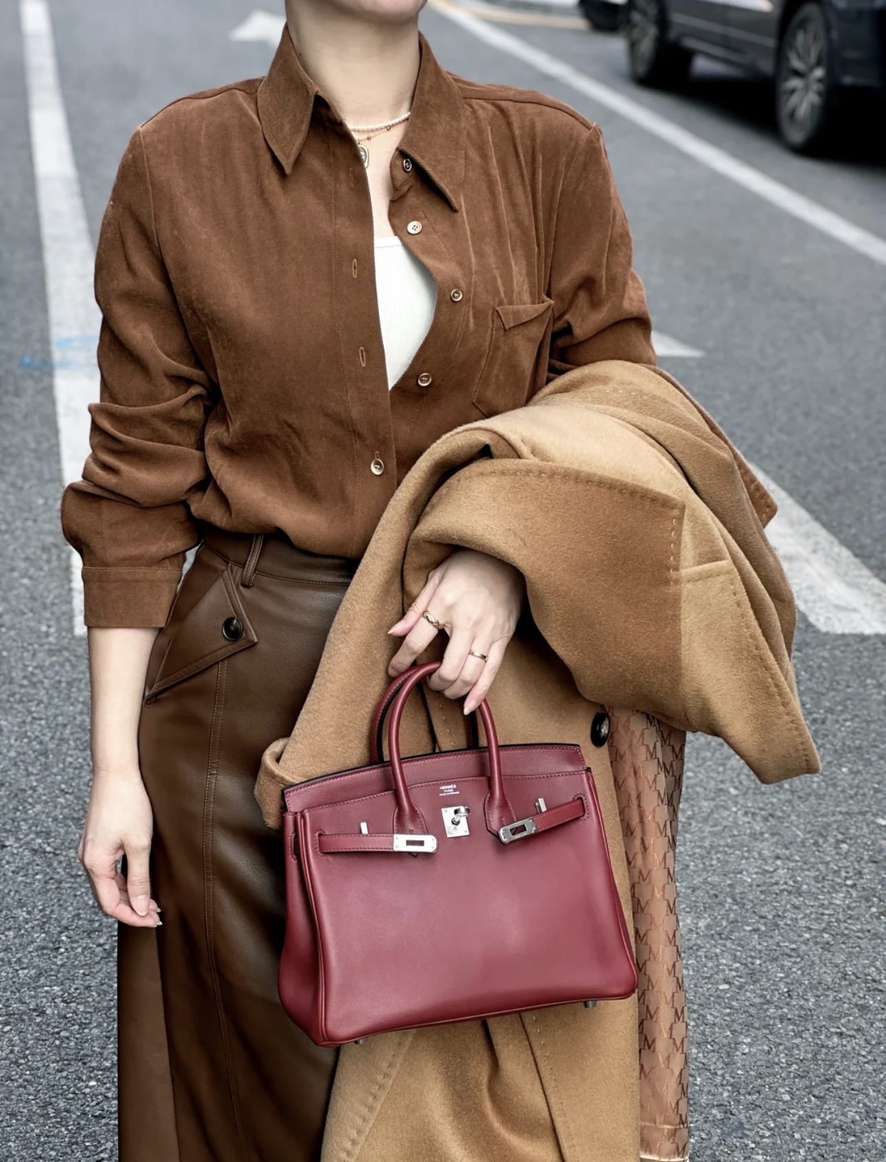 Hermes Birkin Bordeaux wine red 30-35cm