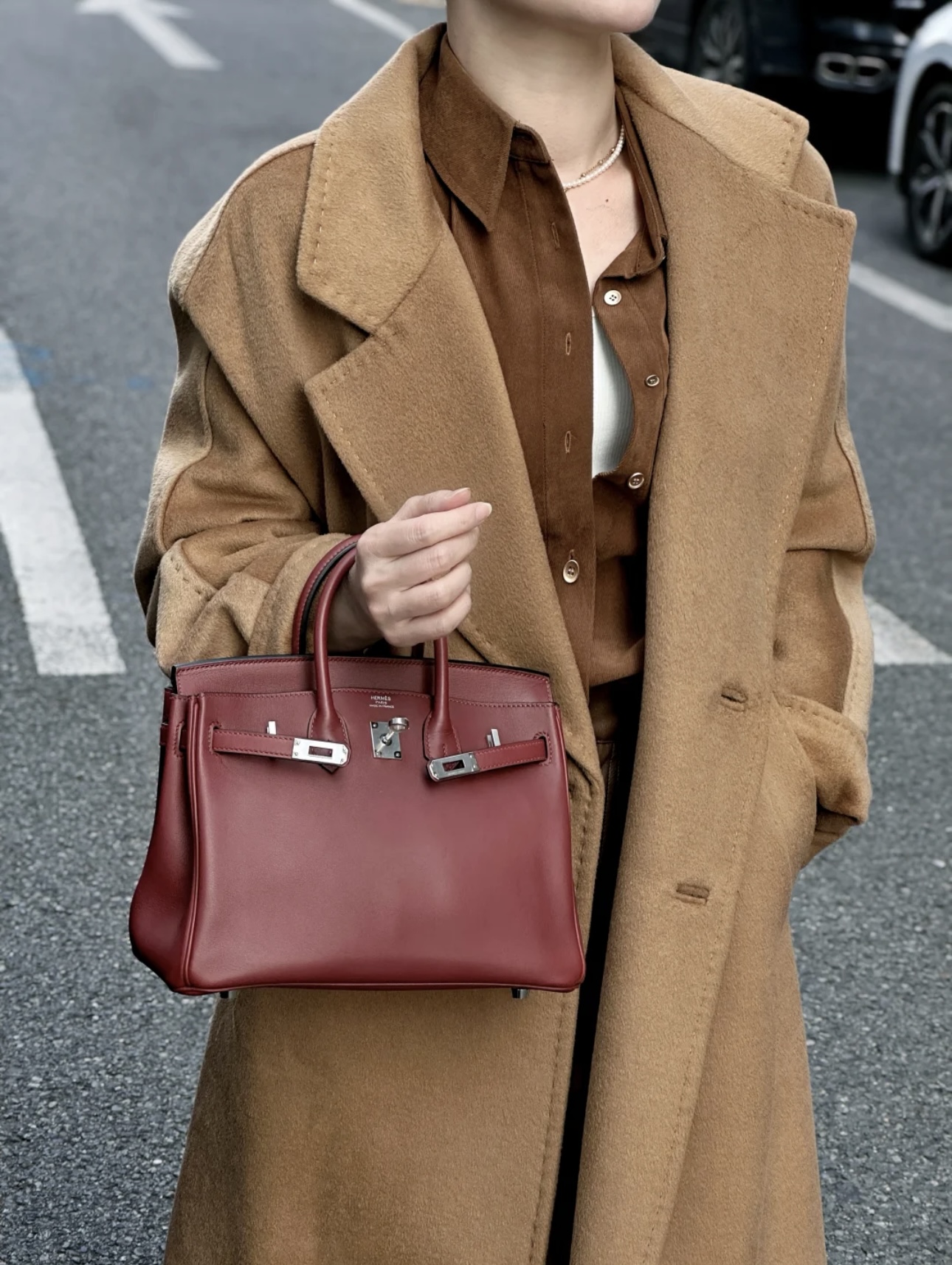 Hermes Birkin Bordeaux wine red 30-35cm