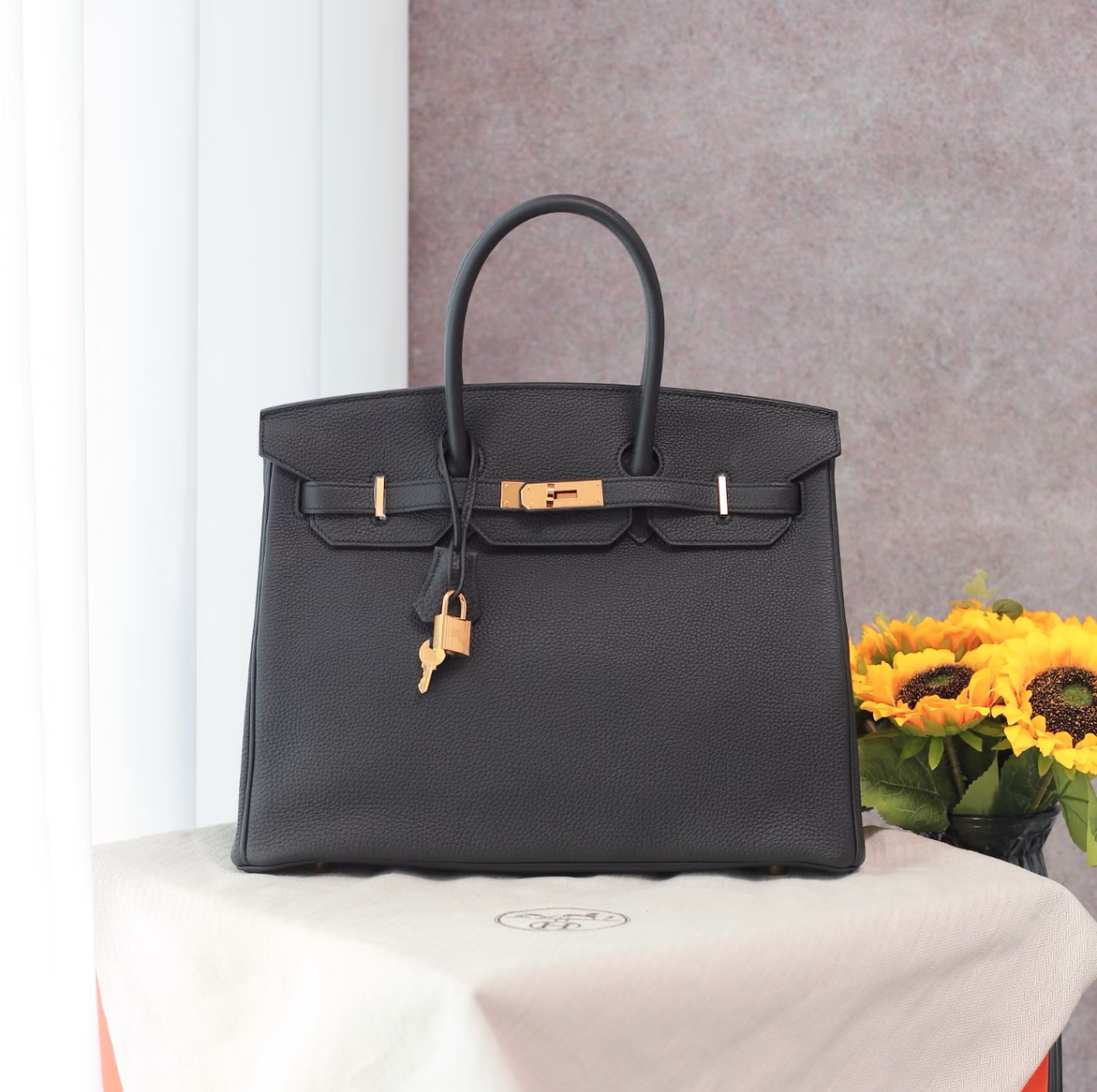 My Hermès Birkin 35 in Noir with Gold Hardware
