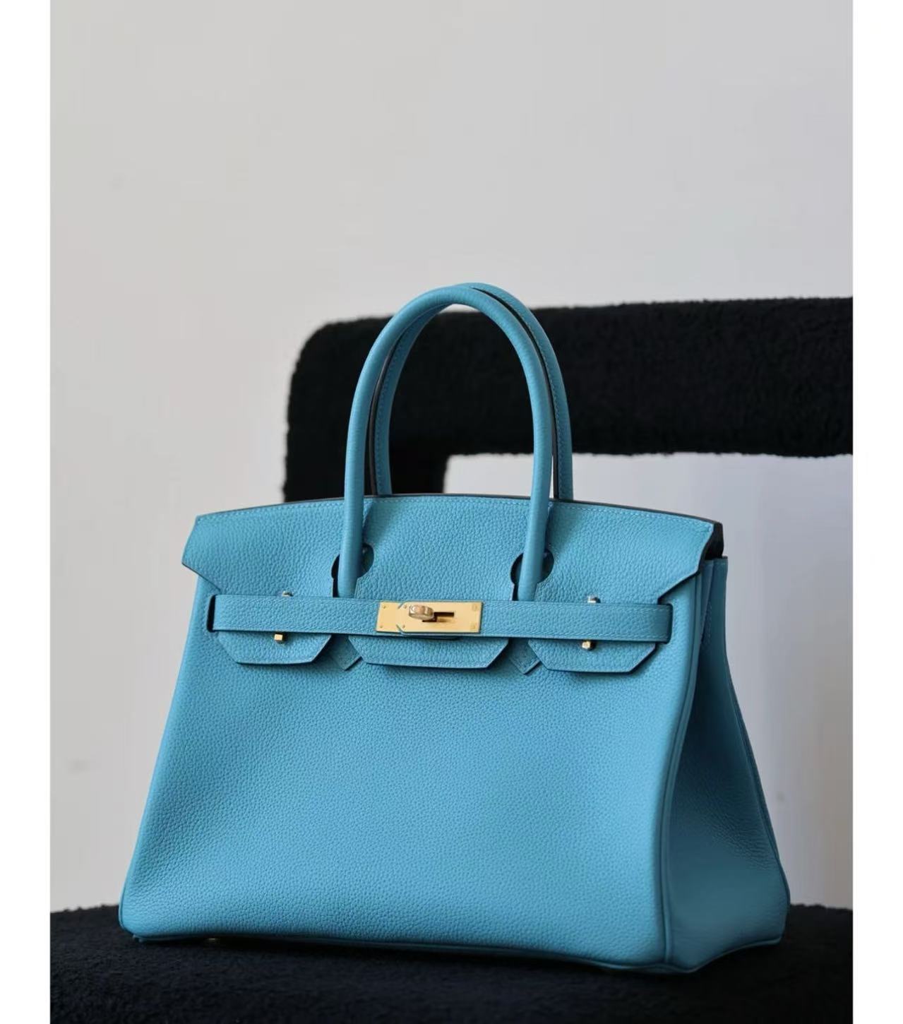 customization Hermes Birkin 30 -Northern Blue