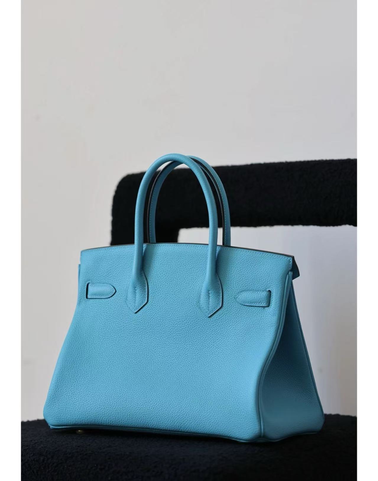 customization Hermes Birkin 30 -Northern Blue