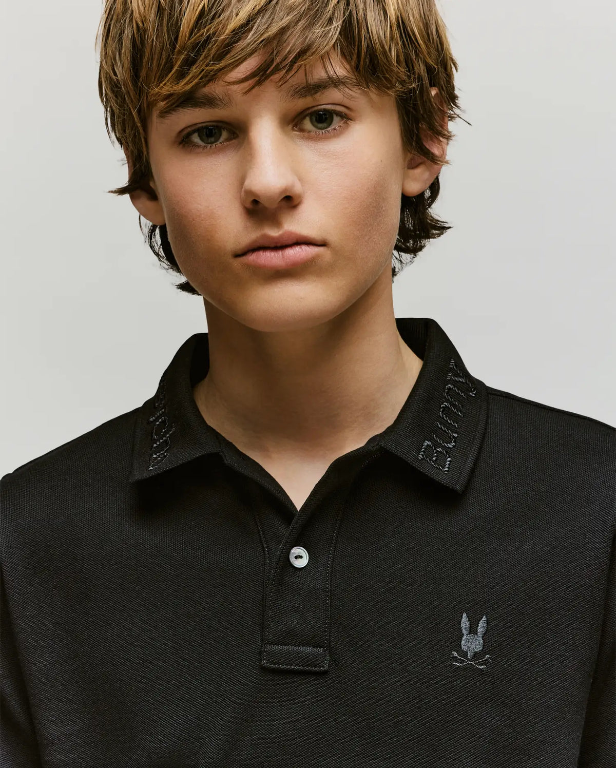 Kids cyrus wordmark pique polo