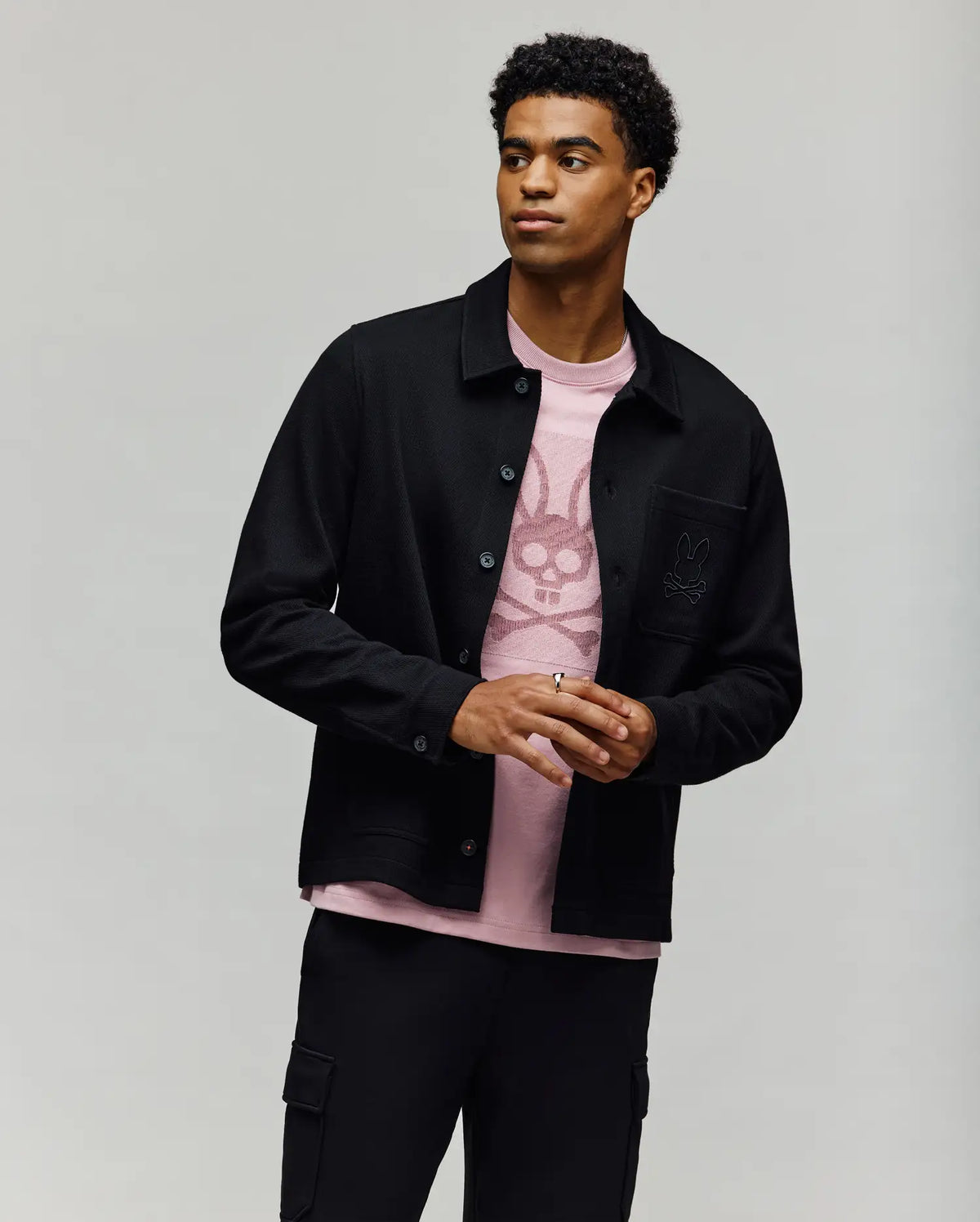 Mens aven knit shacket