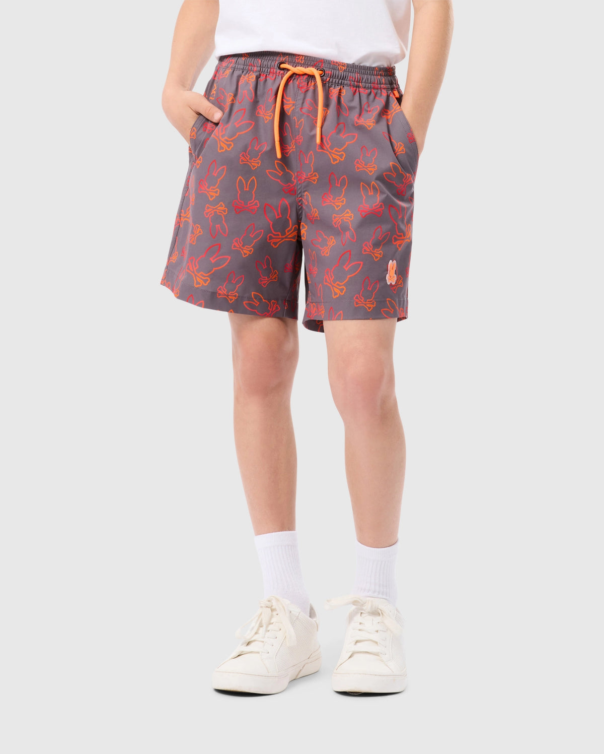 Kids sheldon all over print swim trunk