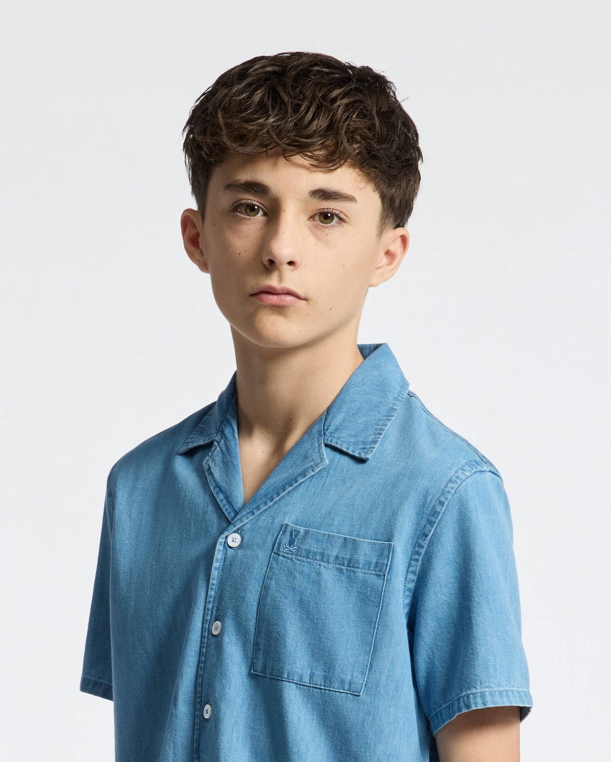 Kids kervin lightweight denim woven shirt