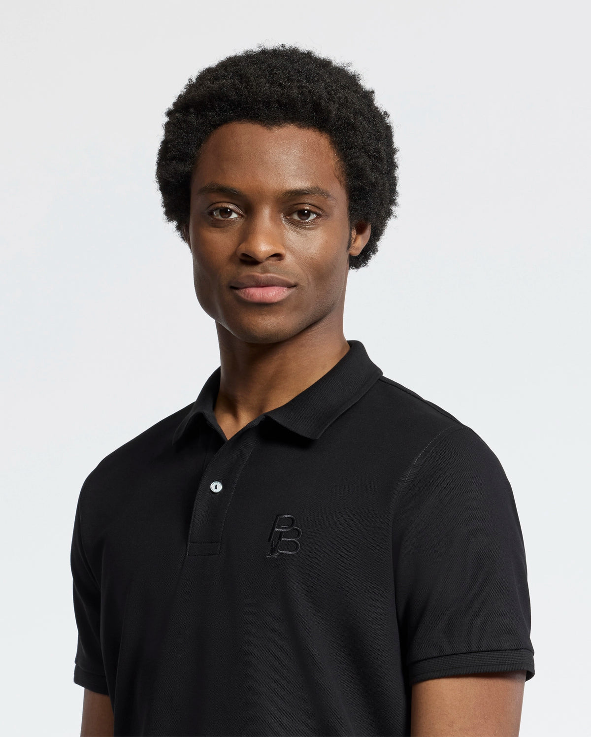 Mens nicholson rib collar pique polo