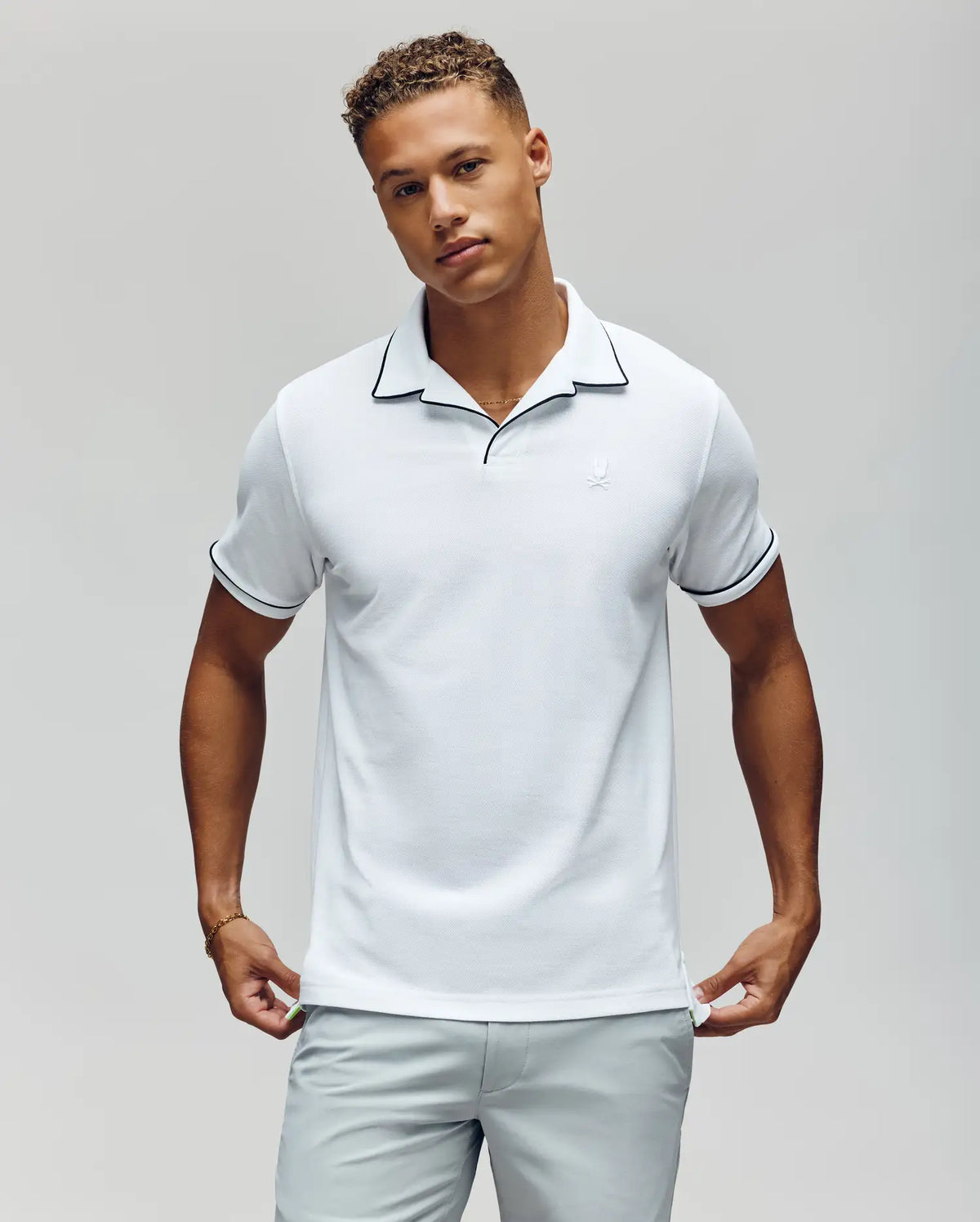 Mens jaxon soft pique camp collar polo