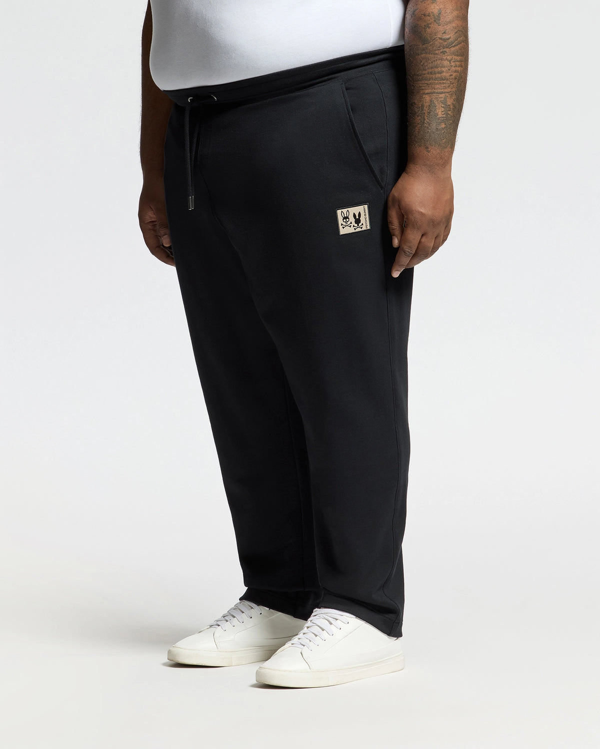 Mens big and tall monroe twill patch fleece sweatpant