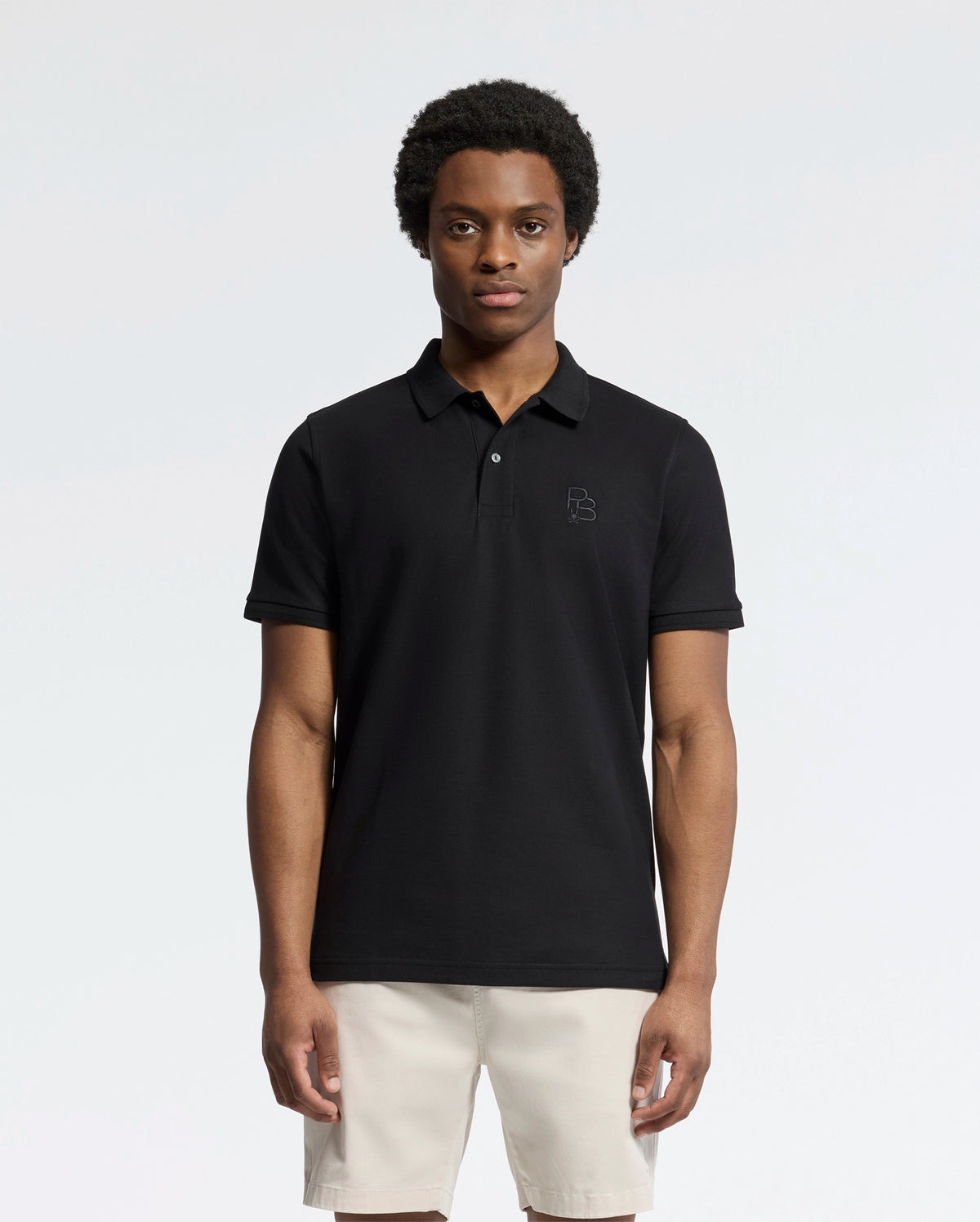 Mens nicholson rib collar pique polo