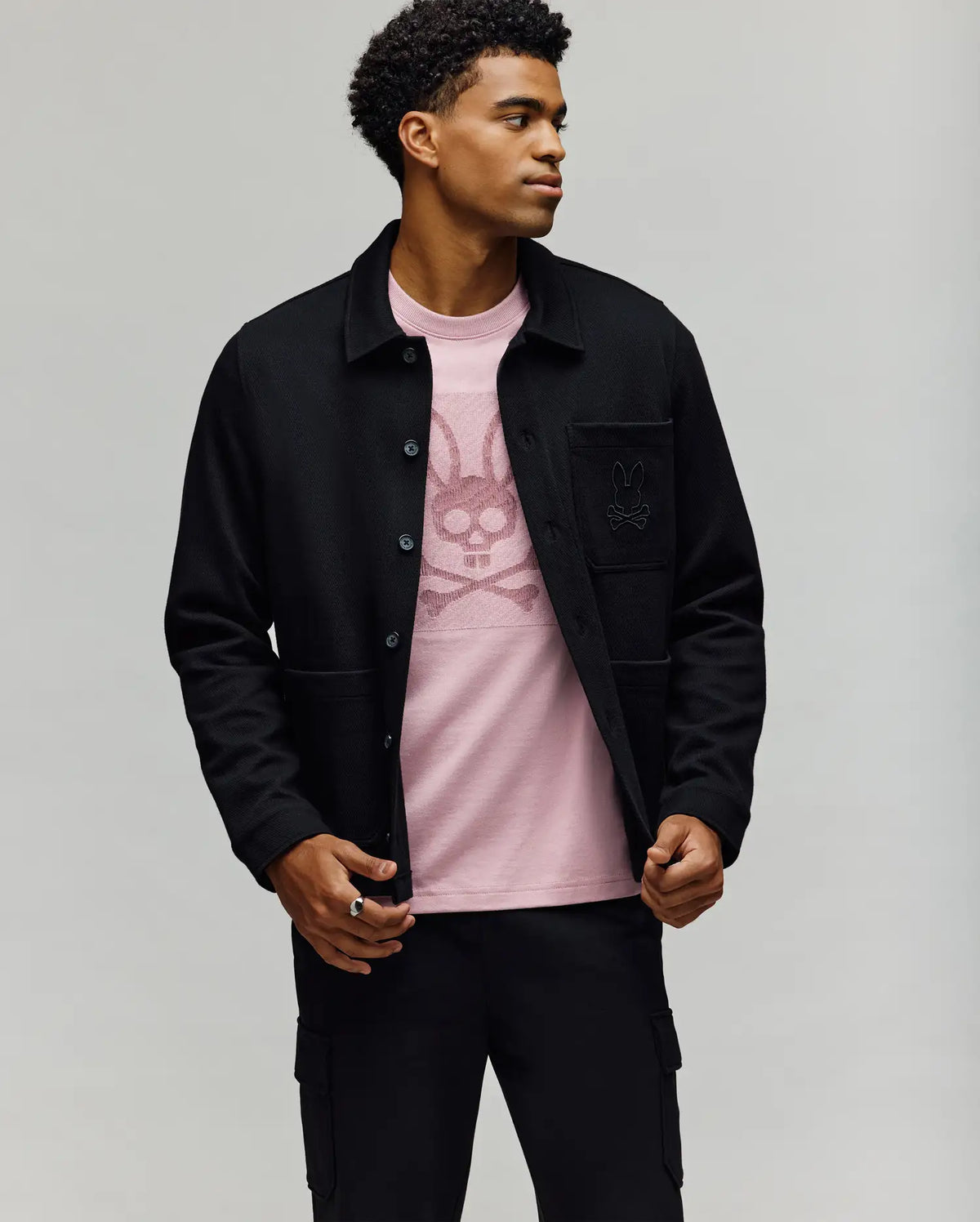 Mens aven knit shacket