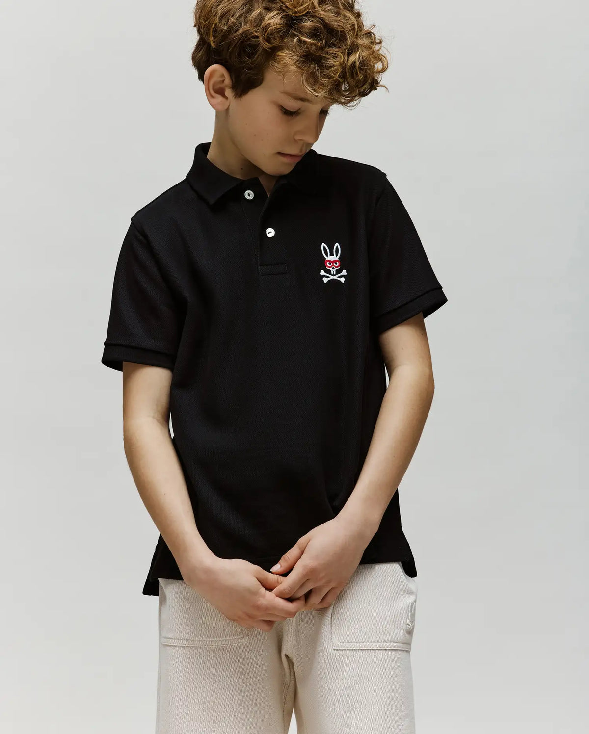 Kids mischief bunny pique polo