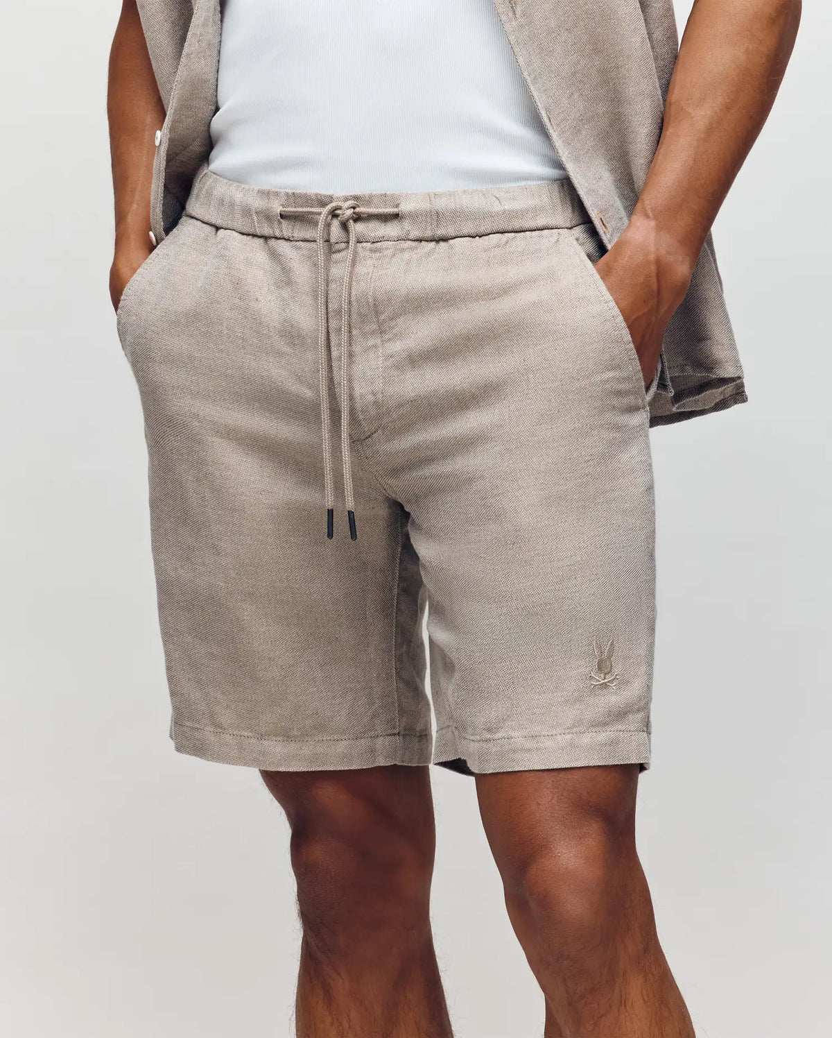 Mens windcrest linen blend drawstring short