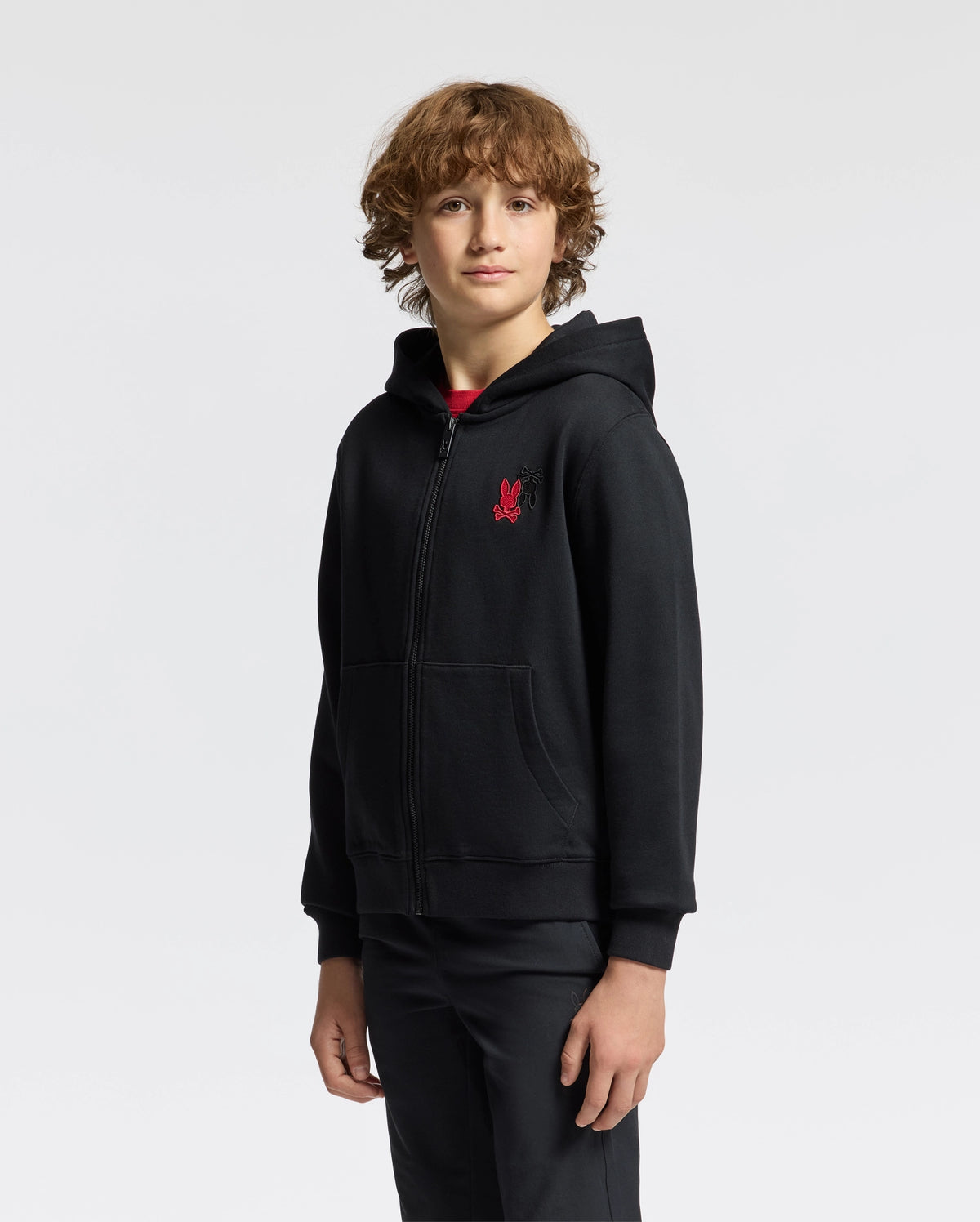 Kids pierce essential french terry zip hoodie