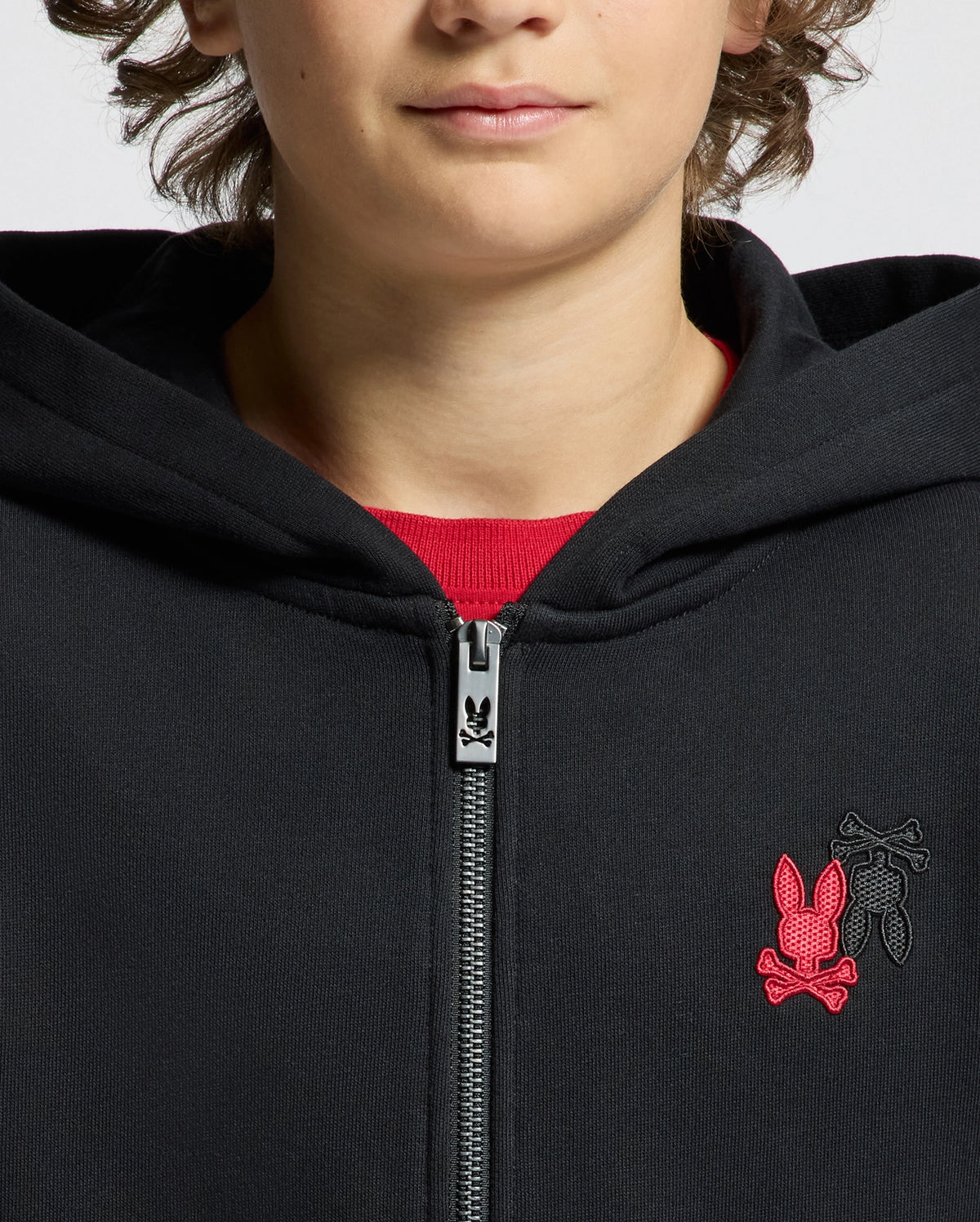 Kids pierce essential french terry zip hoodie