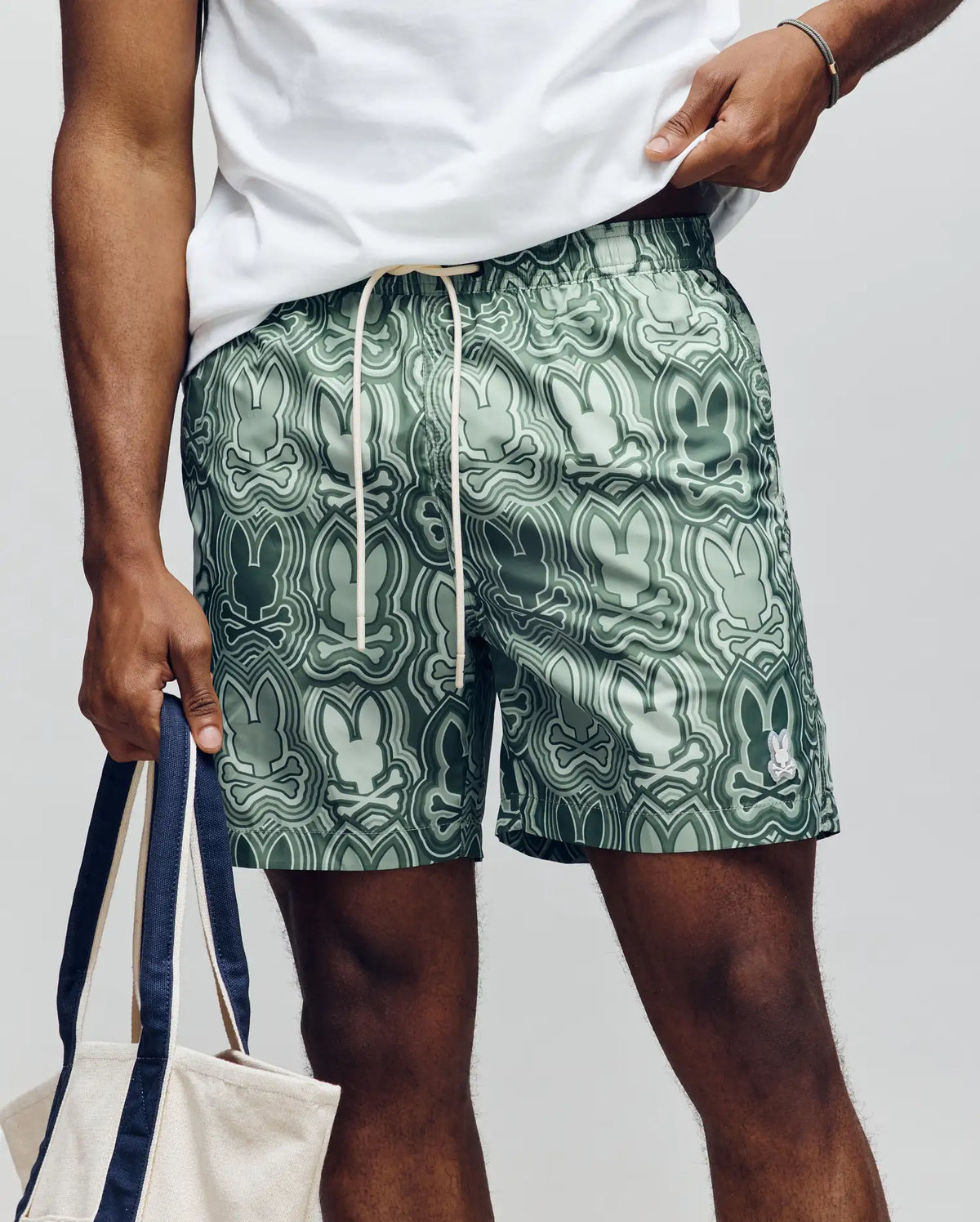Mens chuck all over print lightweight swim trunk