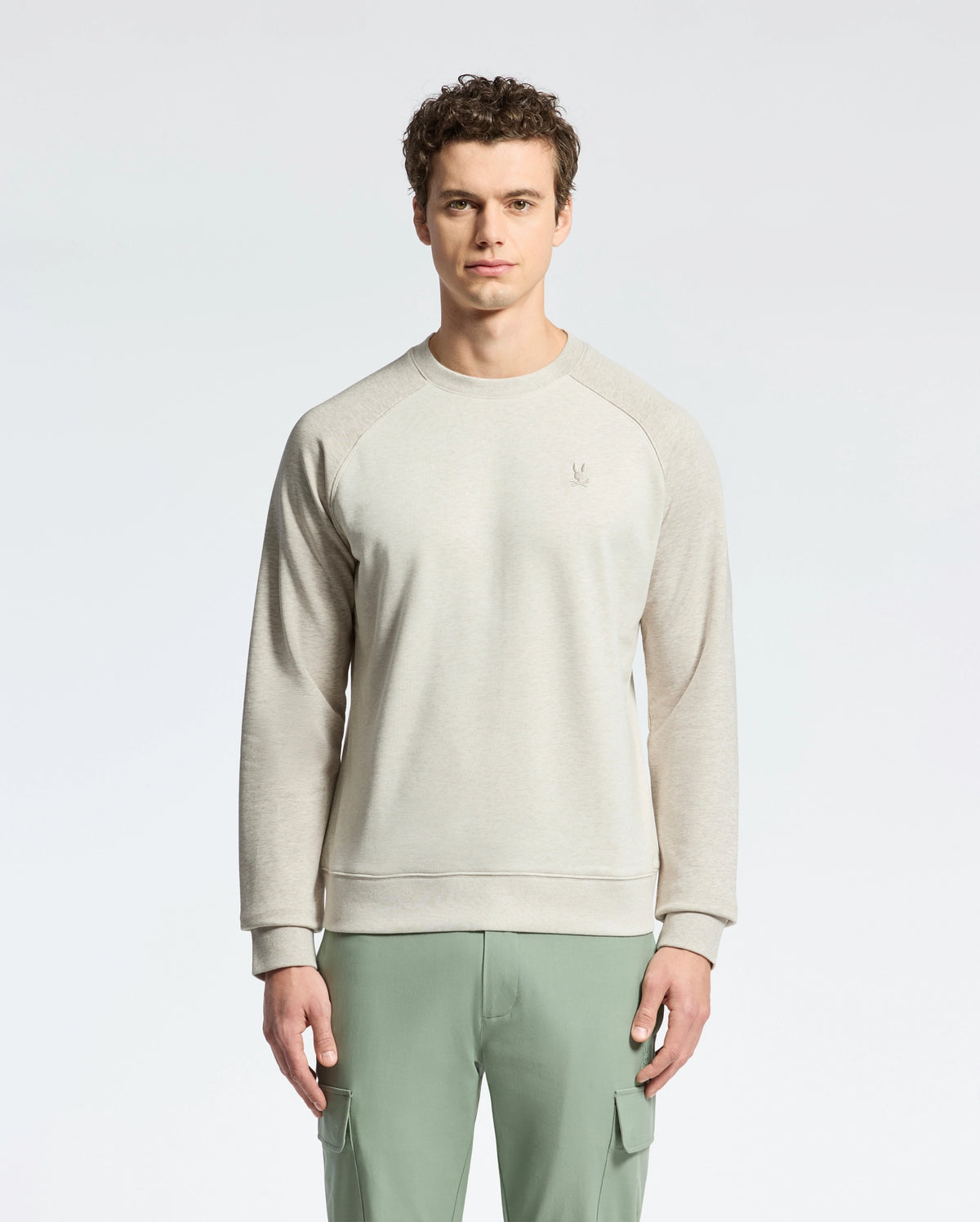Mens archie melange color block sweatshirt