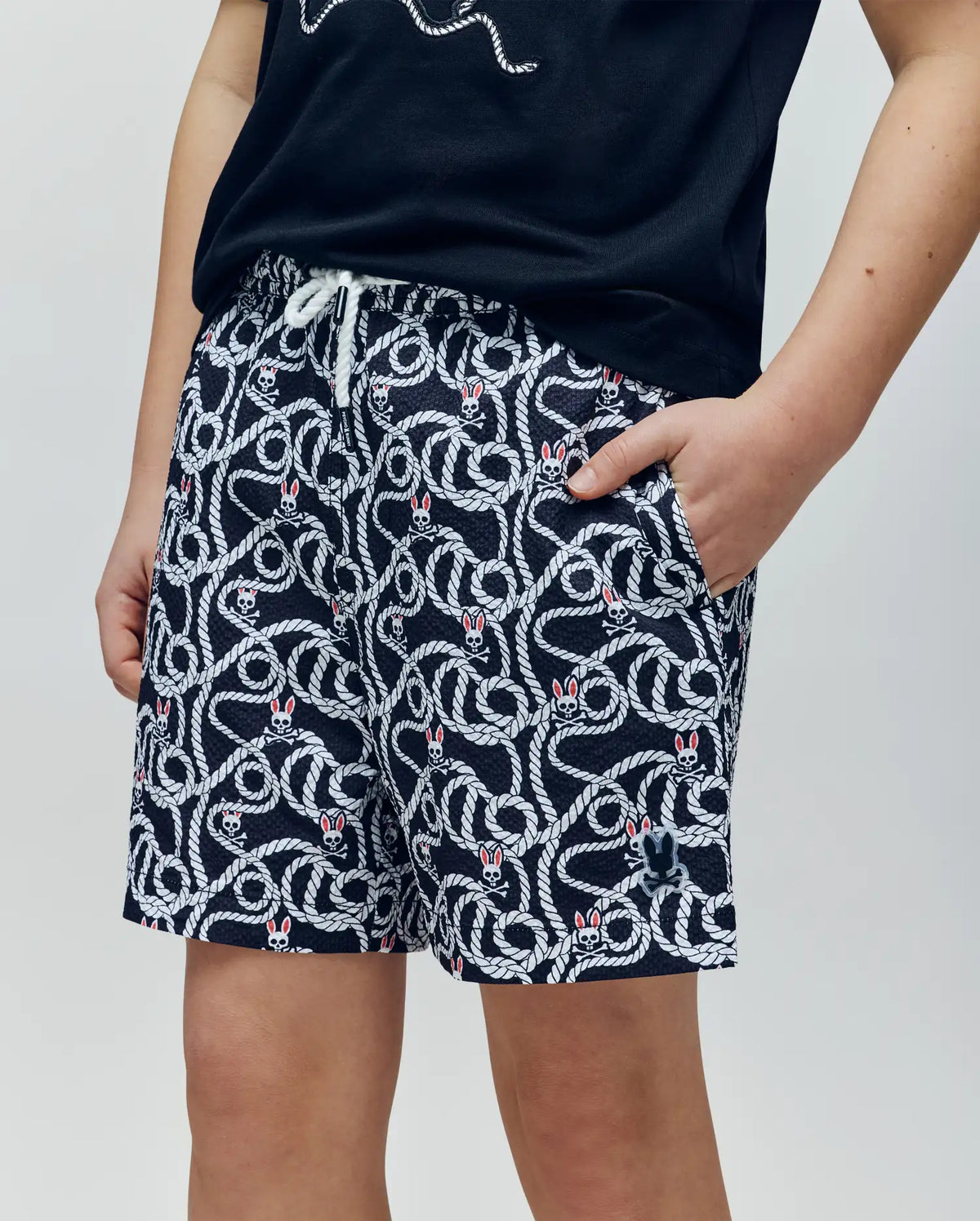 Kids cyrus all over print swim trunk
