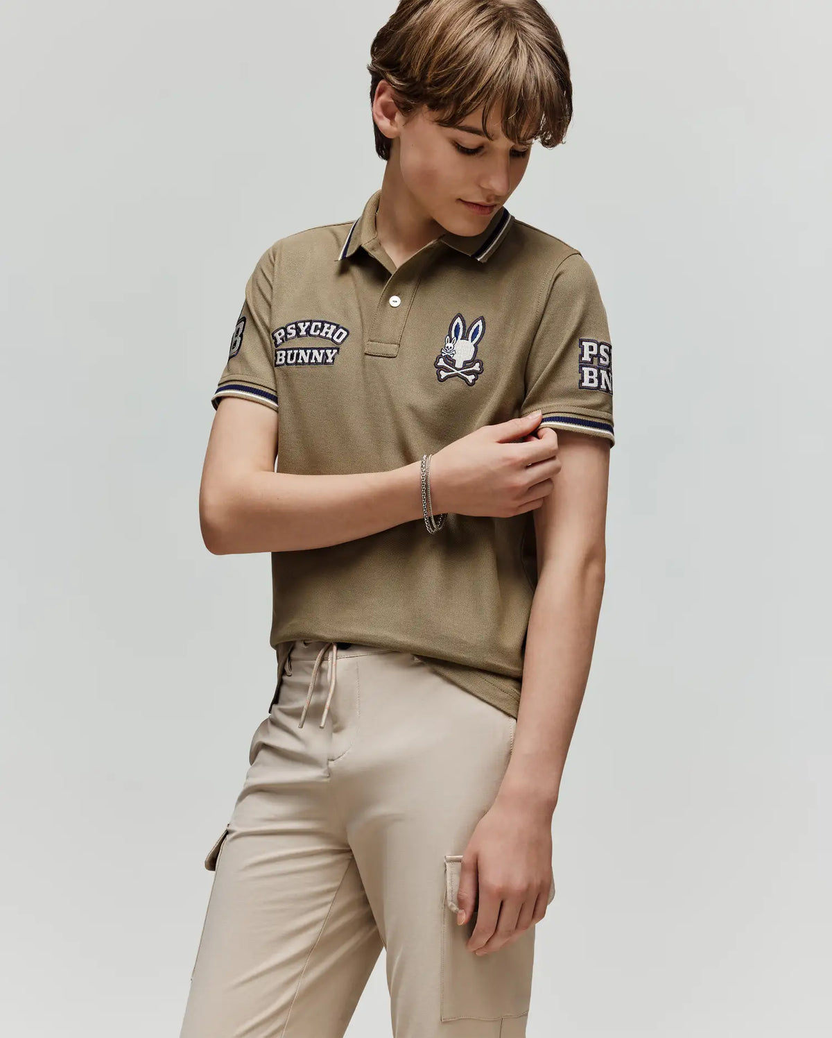 Kids wade patch pique polo shirt