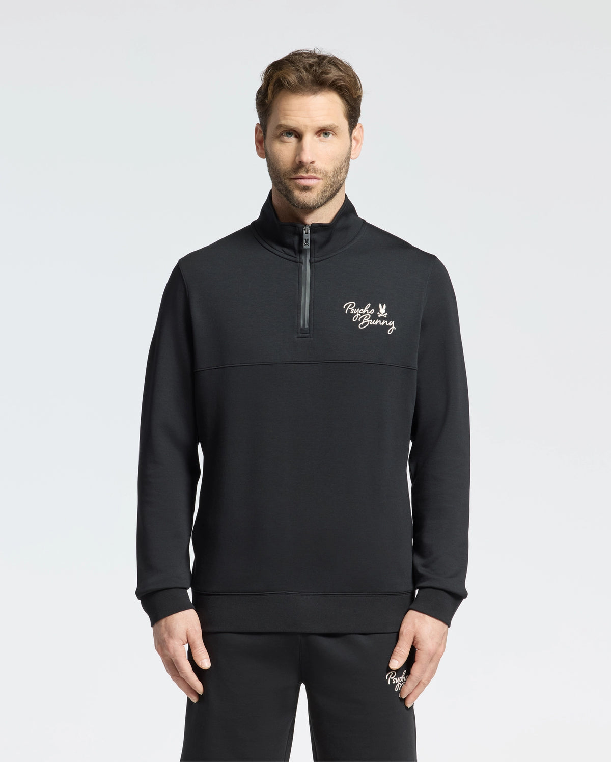 Mens desert 1/4 mock zip