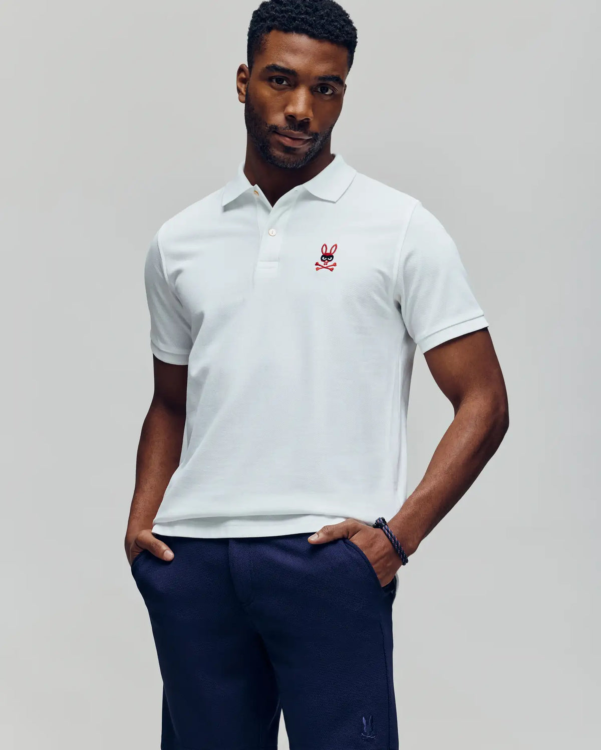 Mens mischief bunny pique polo