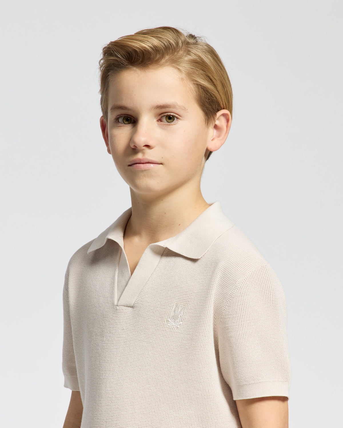 Kids leeton johnny collar knit polo