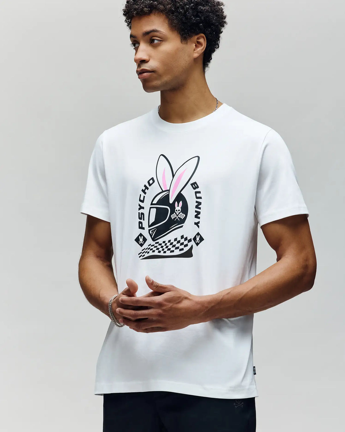 Mens racing bunny graphic tee