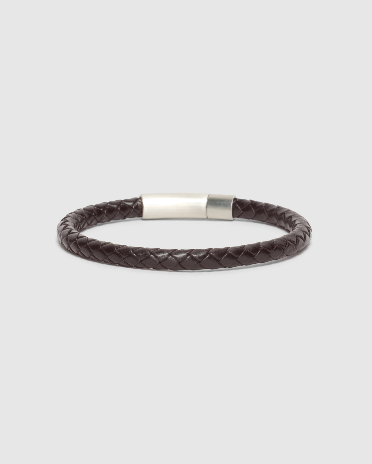 Men's braided leather bracelet