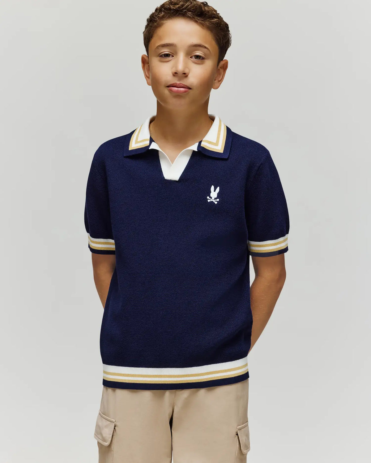 Kids carter knit polo shirt