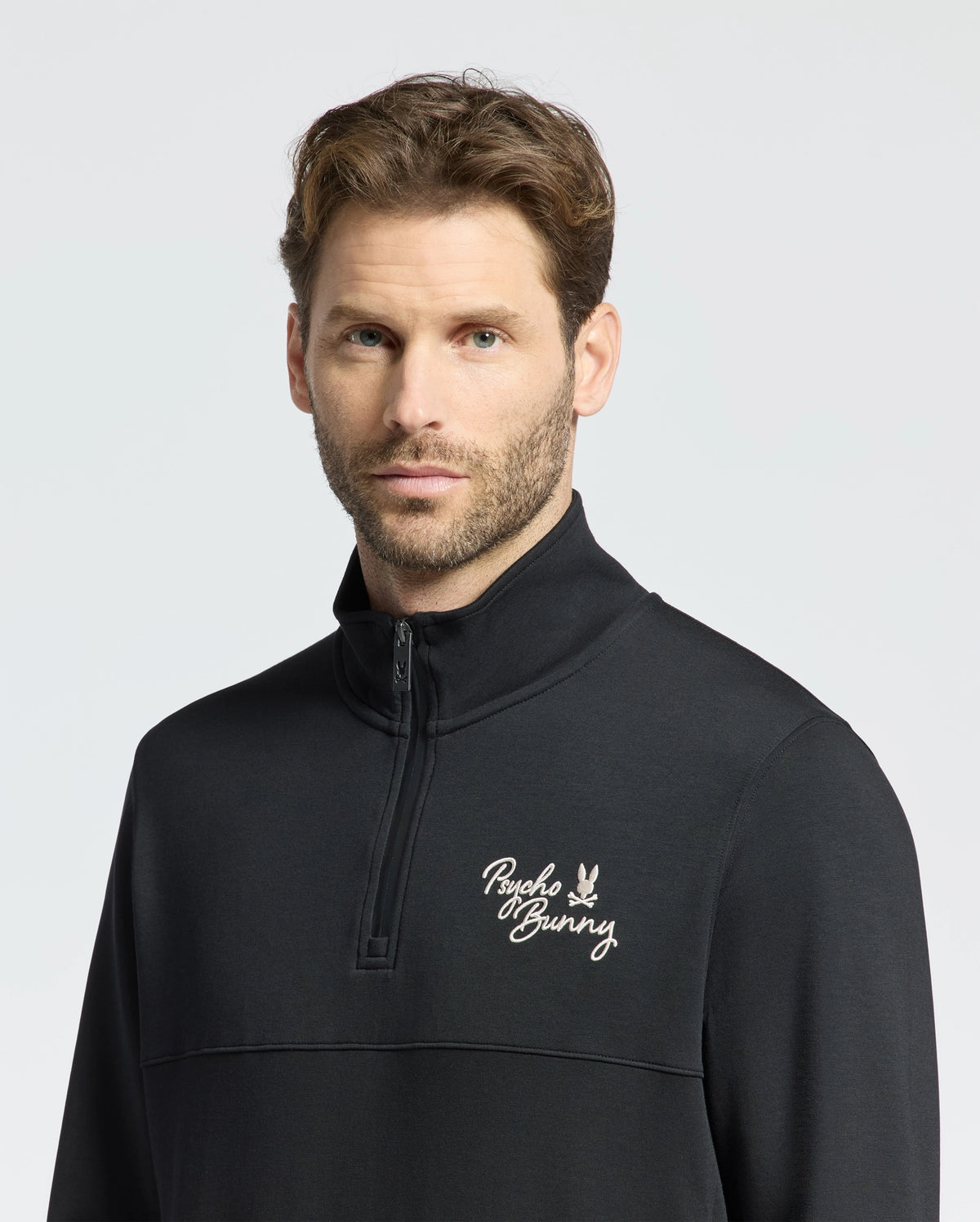Mens desert 1/4 mock zip