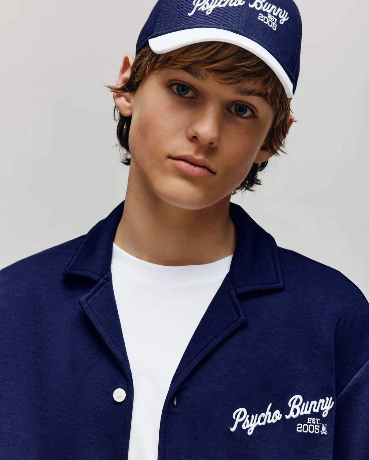 Kids basil taped camp collar shirt