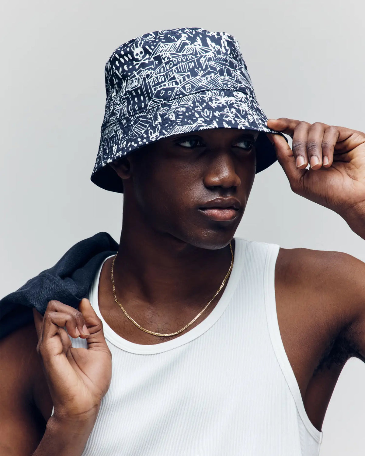 Mens naxos reversible bucket hat