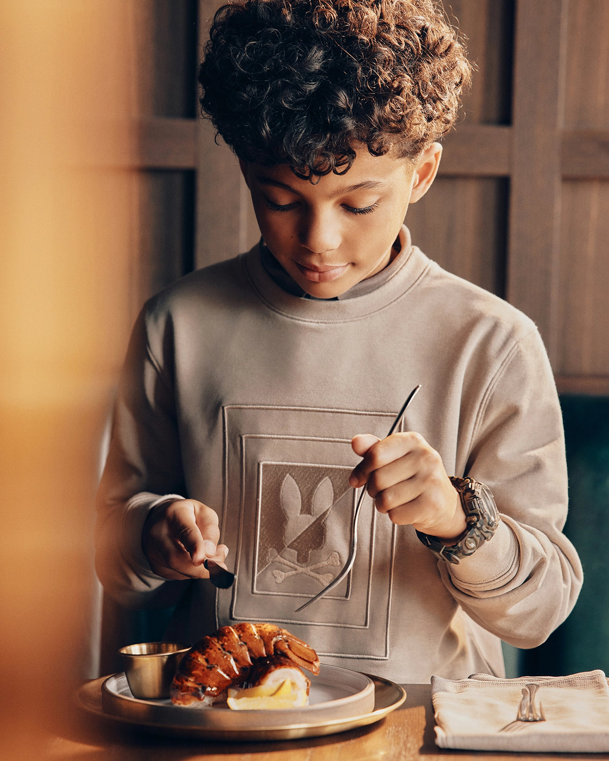Kids oak city crew neck sweatshirt