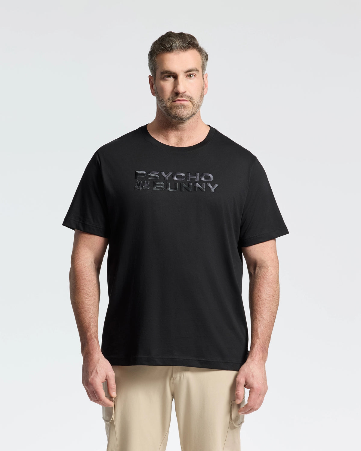Mens big and tall berni embroidered wordmark graphic tee
