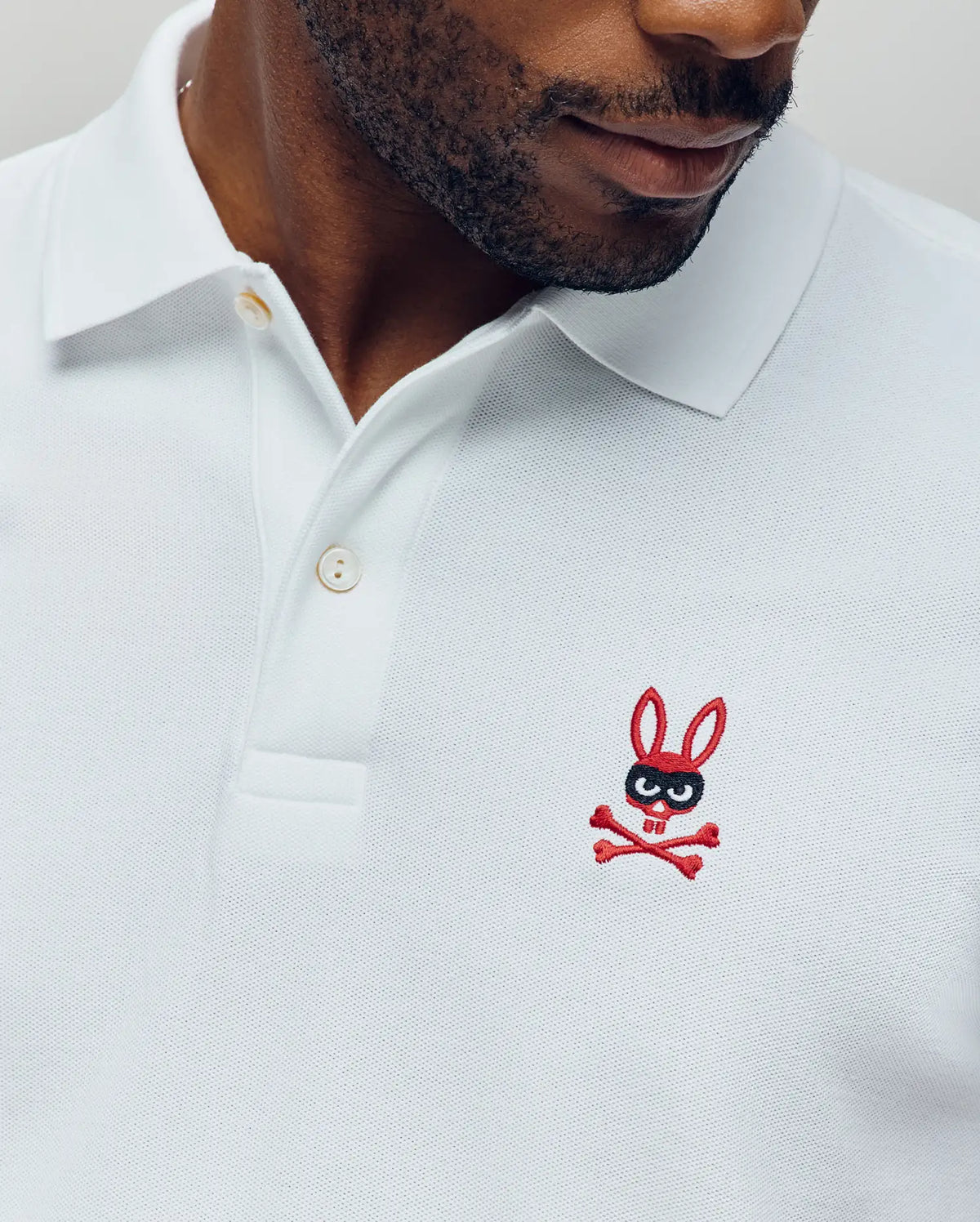 Mens mischief bunny pique polo