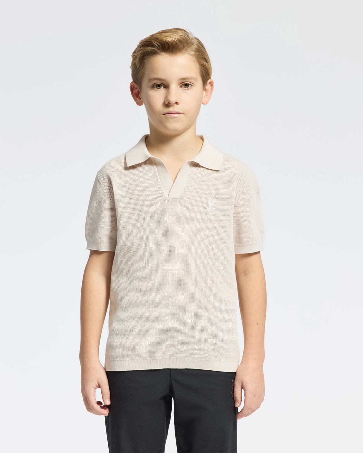 Kids leeton johnny collar knit polo