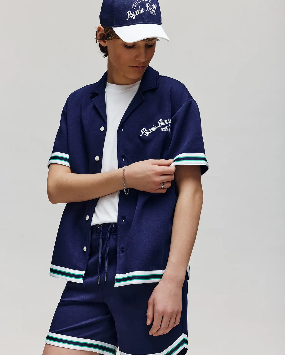 Kids basil taped camp collar shirt