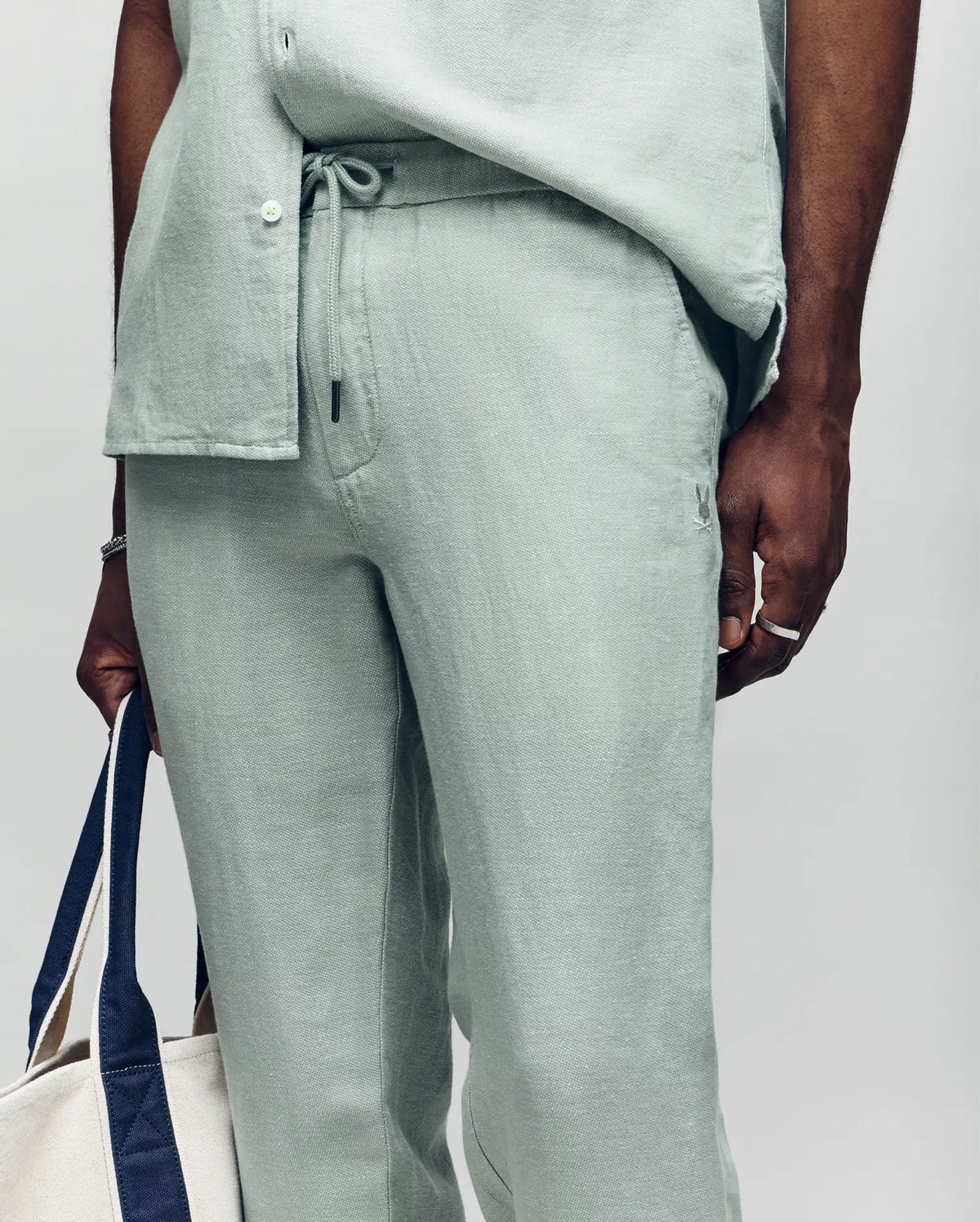 Mens fate linen drawstring pant