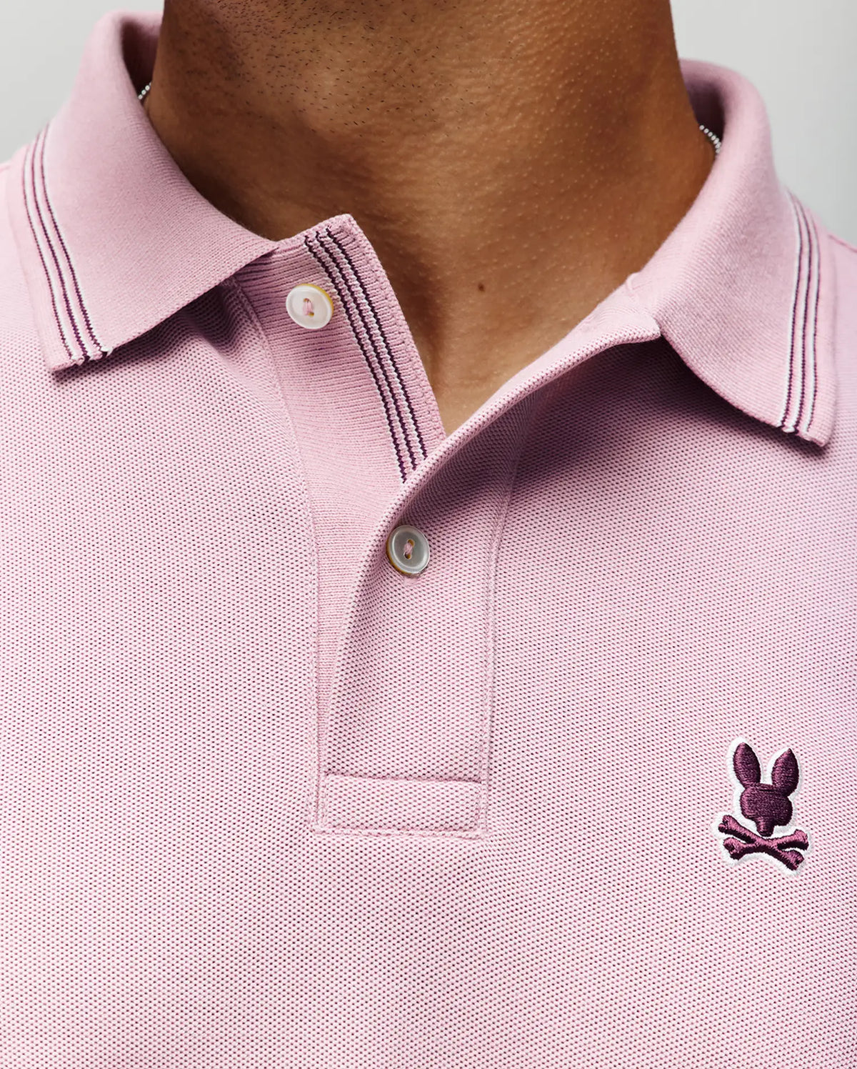 Mens hart pique polo shirt