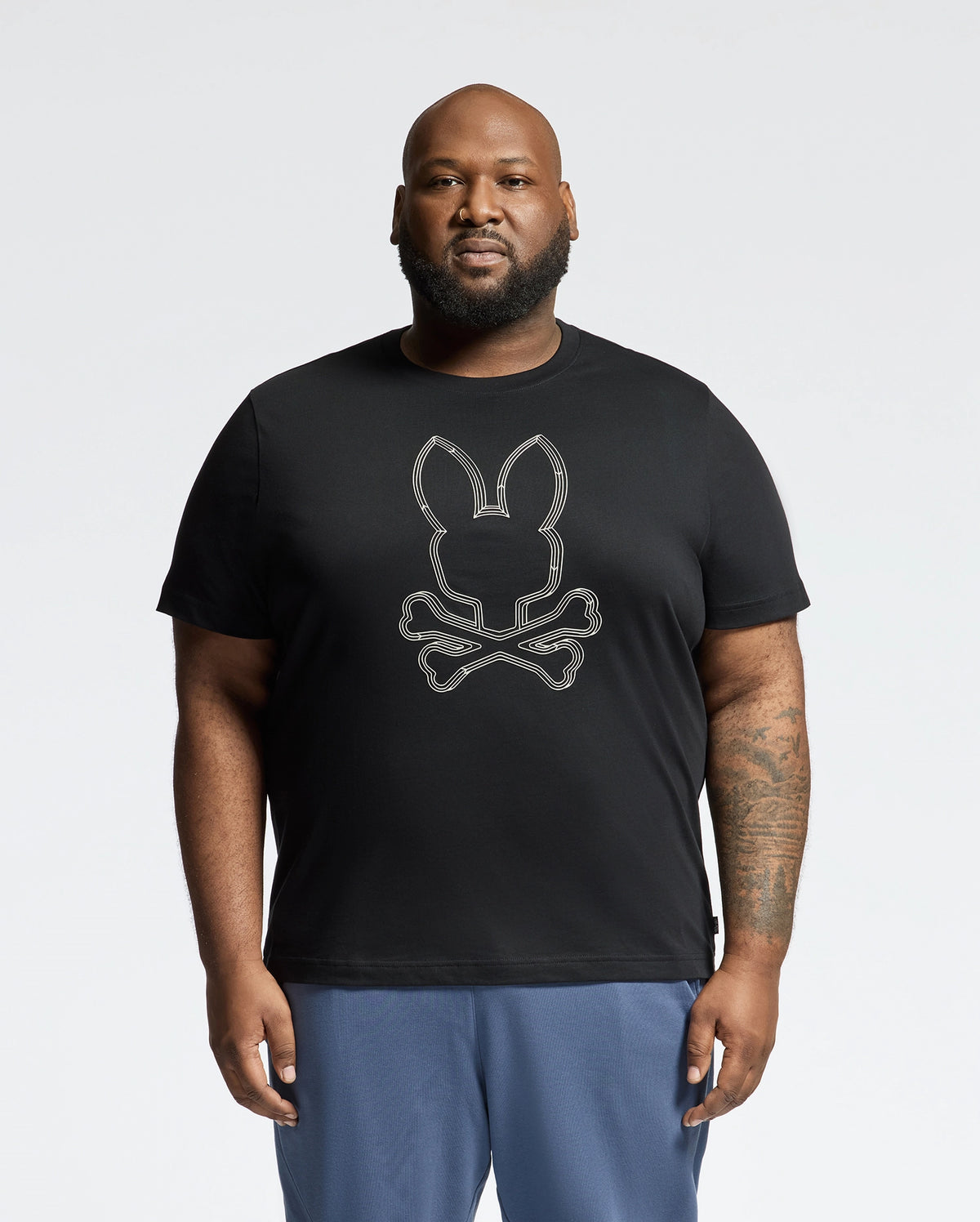 Mens big and tall monarc front bunny graphic tee