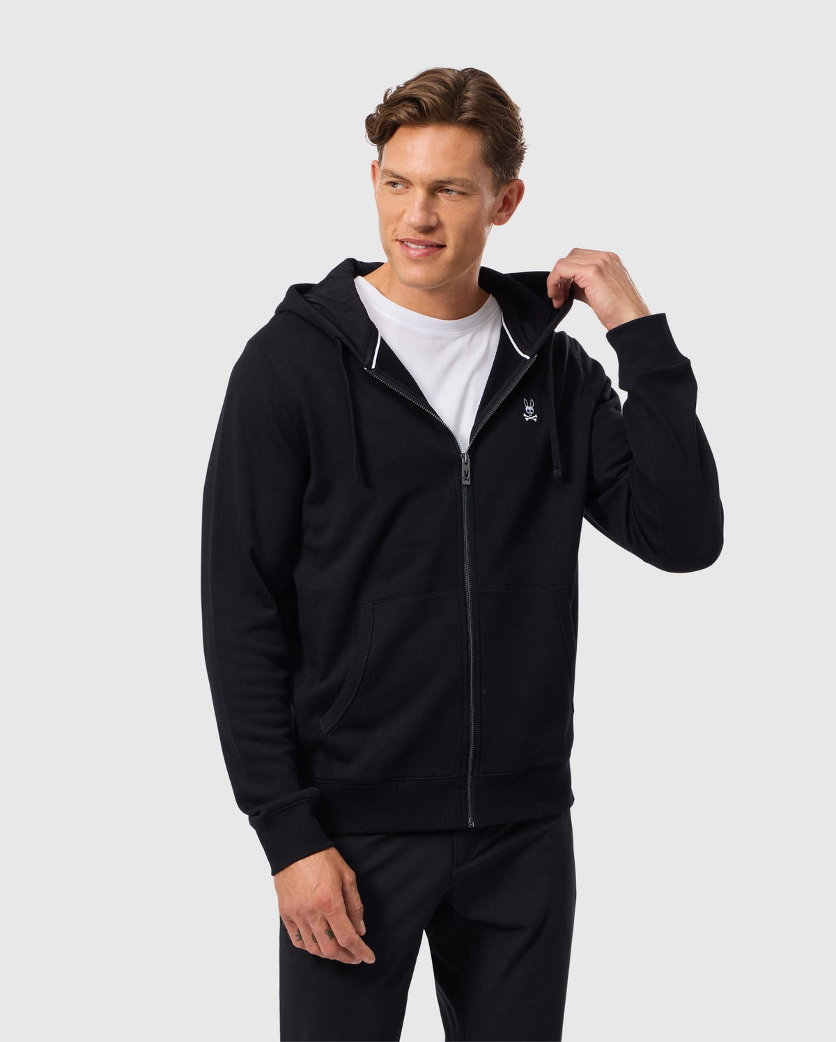 Mens levy zip fleece hoodie