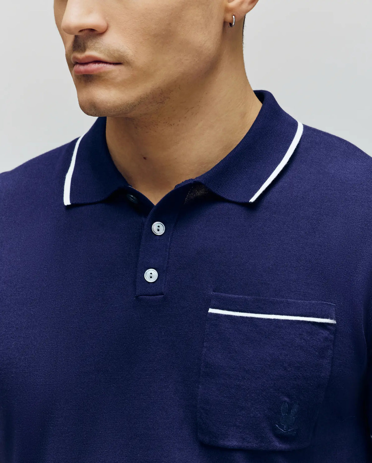Mens longford fine knit polo