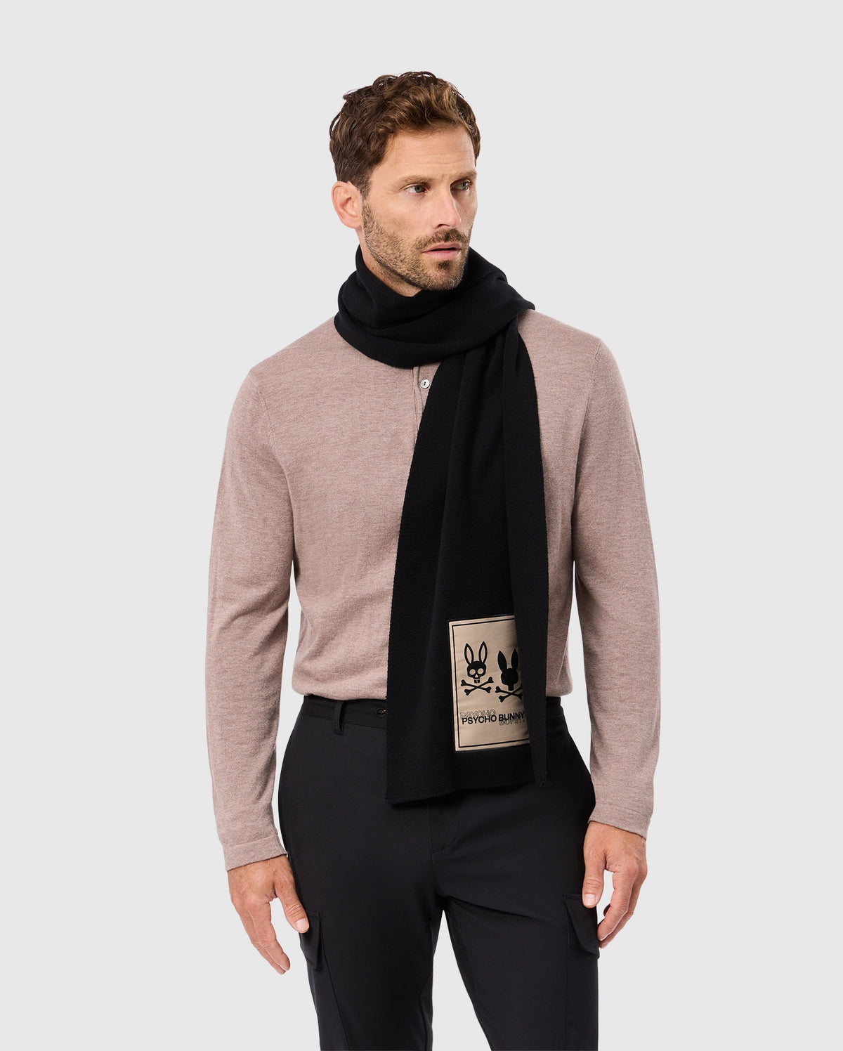 Mens monroe twill patch scarf