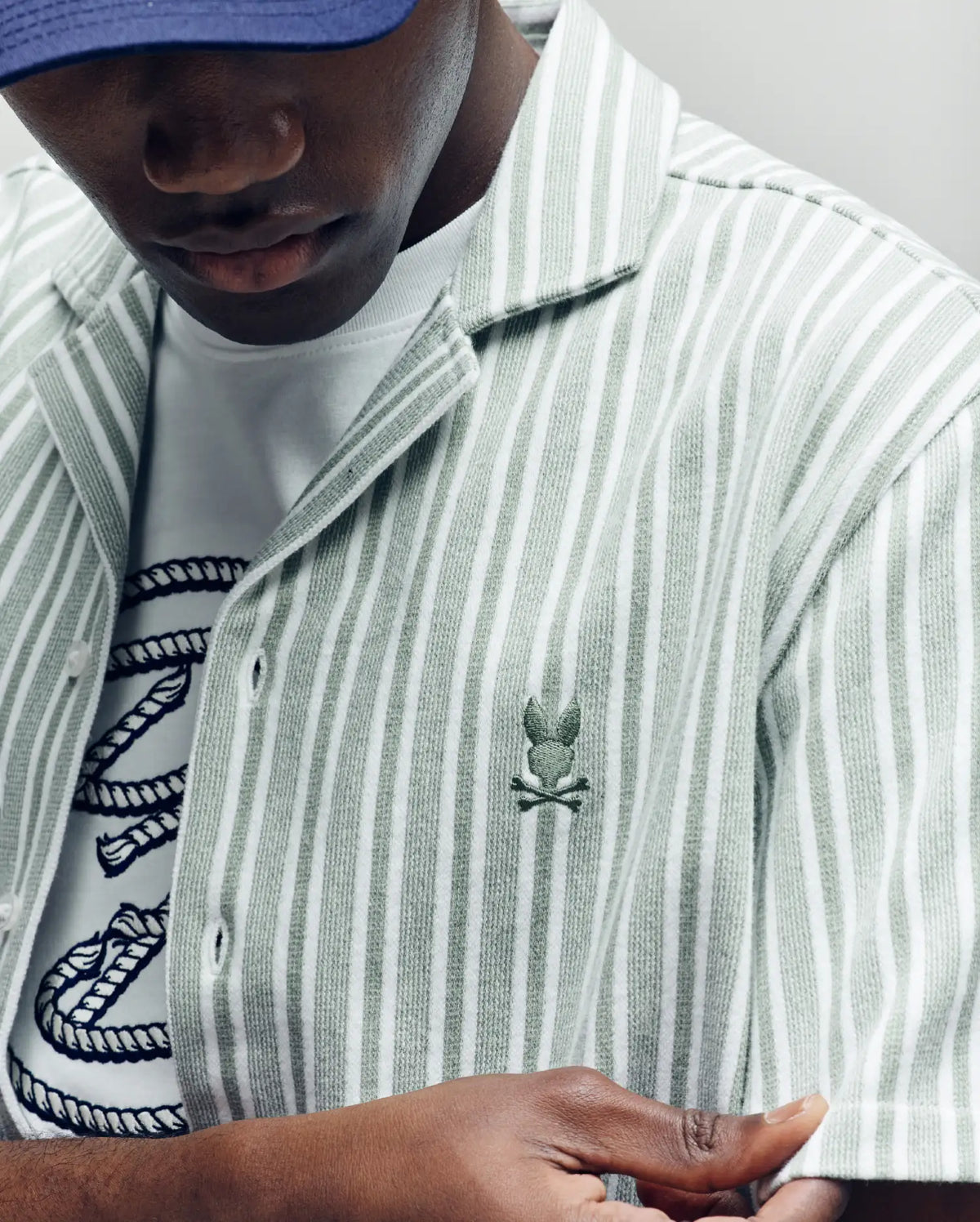 Mens robert texture stripe shirt