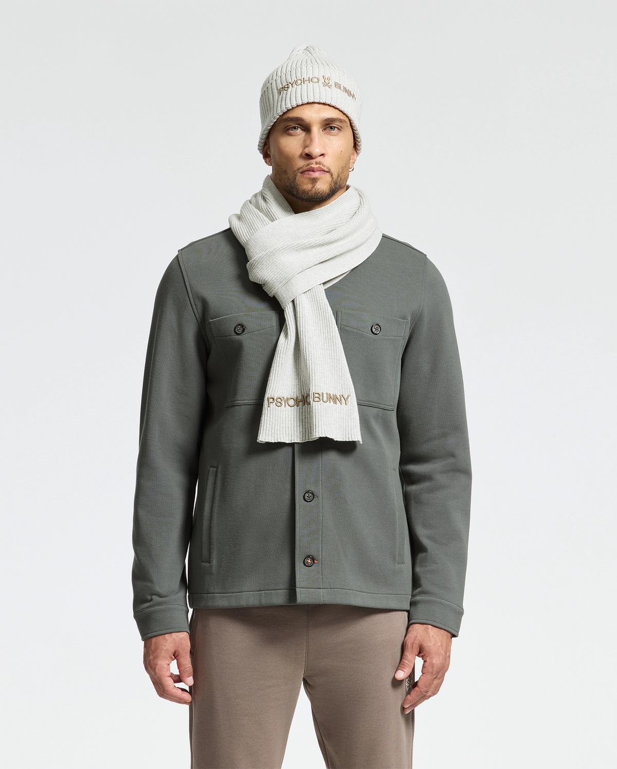 Mens beanie and scarf box set